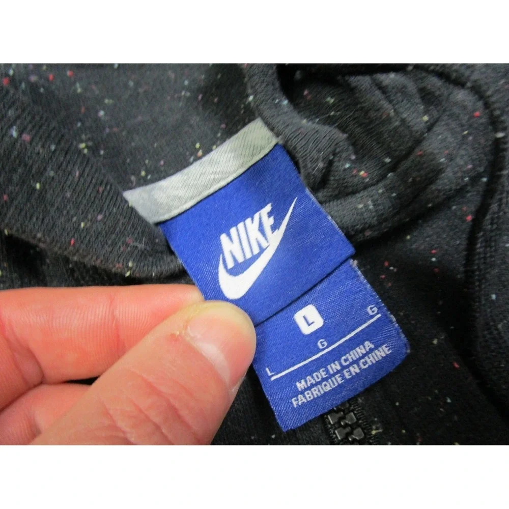 Nike AOP Full Zip Hoodie (L) Hooded Sweatshirt Solar System Stars‎ Dots Splatter